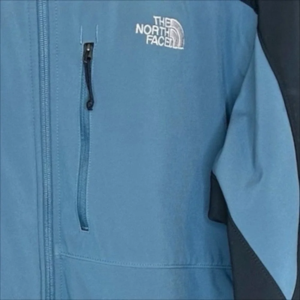 North Face Bionic Jacket Men XL Black Blue Soft Shell Wind Resistant Water Repel